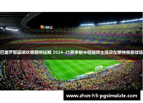 巴塞罗那因诺坎普翻修延期 2024-25赛季前半程继续主场设在蒙特惠奇球场 巴塞罗那因诺坎普翻修延期 2024-25赛季前半程继续主场设在蒙特惠奇球场